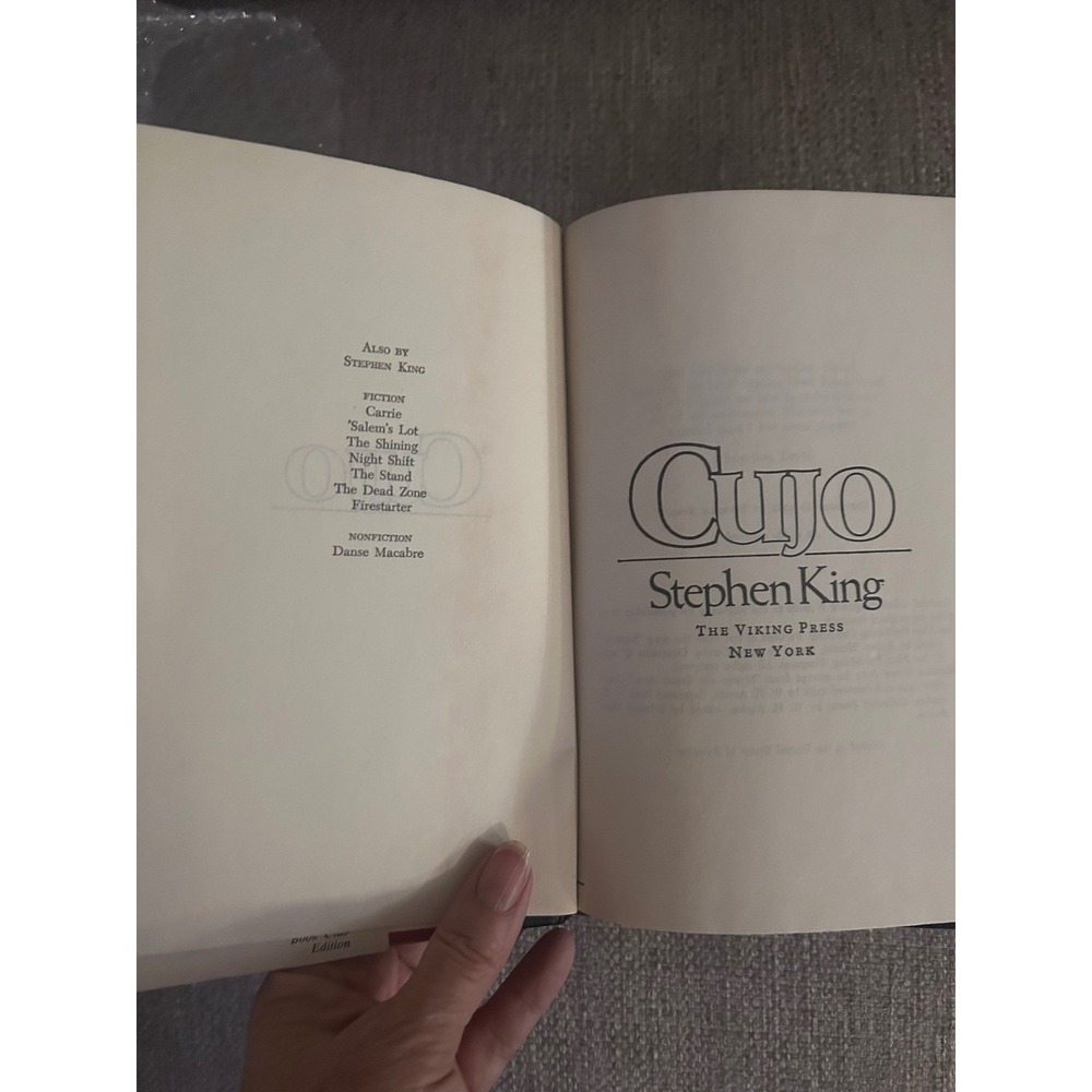 Stephen King Hardcover Book Lot Cujo From a Buick 8 Large Print Horror Bundle - Picture 3 of 10